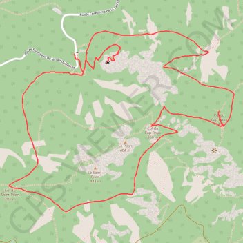 Itinéraire Rando autour du pic du Cap-Roux, distance, dénivelé, altitude, carte, profil, trace GPS