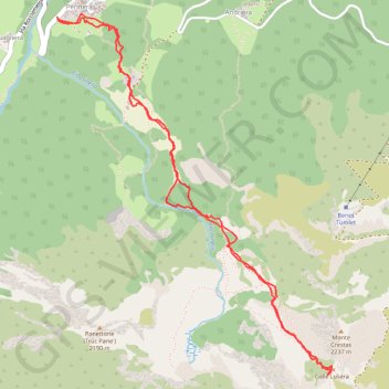 Itinéraire Colle Lusera, distance, dénivelé, altitude, carte, profil, trace GPS
