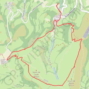 Itinéraire Soum de Basta, distance, dénivelé, altitude, carte, profil, trace GPS