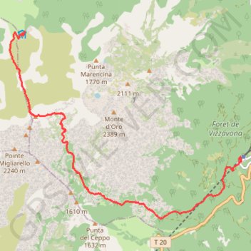 Itinéraire Gr 20 étape 8, distance, dénivelé, altitude, carte, profil, trace GPS
