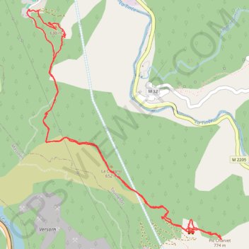 Itinéraire Pic Charvet, distance, dénivelé, altitude, carte, profil, trace GPS