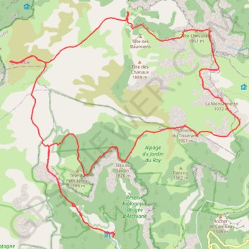 Itinéraire Tour Hauts Plateaux_instance61487, distance, dénivelé, altitude, carte, profil, trace GPS