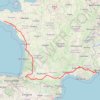 Itinéraire Quimperlé -> Nice (1 820,5 km), distance, dénivelé, altitude, carte, profil, trace GPS