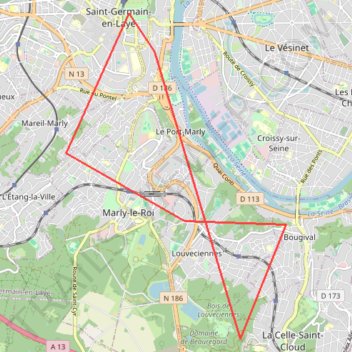 Itinéraire Sortie vélo Saint-Germain-en-Laye, distance, dénivelé, altitude, carte, profil, trace GPS