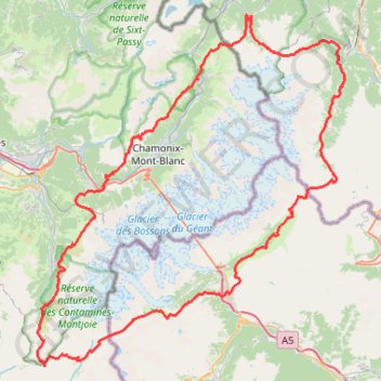 Itinéraire Tour du Mont Blanc complet, distance, dénivelé, altitude, carte, profil, trace GPS