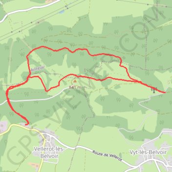 Itinéraire Les antennes du Lomont, distance, dénivelé, altitude, carte, profil, trace GPS