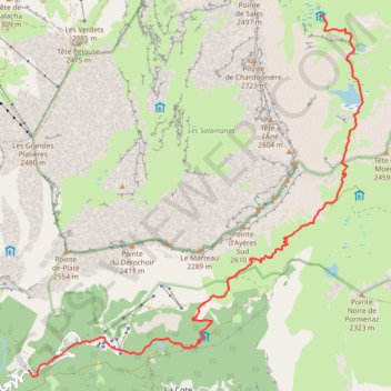 Itinéraire Tour de la chaine des fiz - jour 3, distance, dénivelé, altitude, carte, profil, trace GPS