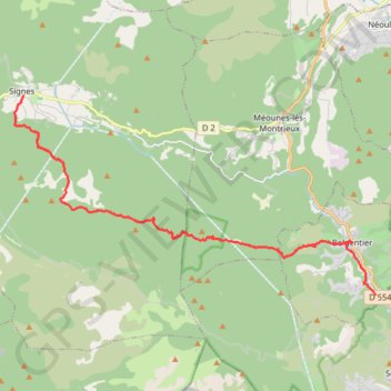 Itinéraire Sainte-Baume, distance, dénivelé, altitude, carte, profil, trace GPS