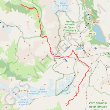 Itinéraire Traversée des Alpes - Étape 13, distance, dénivelé, altitude, carte, profil, trace GPS