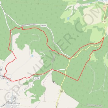 Itinéraire Marche nordique bourbonne long, distance, dénivelé, altitude, carte, profil, trace GPS