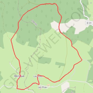 Itinéraire Randonnée sur le Plateau de Cherrier, distance, dénivelé, altitude, carte, profil, trace GPS