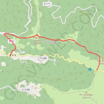 Itinéraire Cap de Carmil, distance, dénivelé, altitude, carte, profil, trace GPS