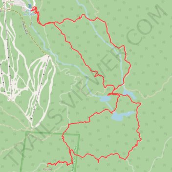 Itinéraire Round Top en boucle par le Lac Vogel, le Lac Spruce et le Mud Pond dans la Réserve naturelle des Montagnes Vertes, distance, dénivelé, altitude, carte, profil, trace GPS