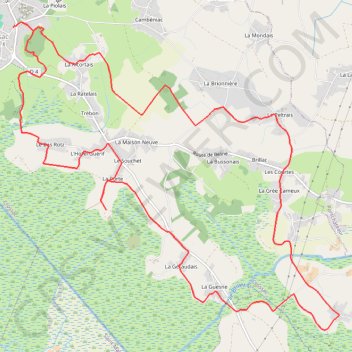 Itinéraire Boucle de Croazac - Crossac, distance, dénivelé, altitude, carte, profil, trace GPS
