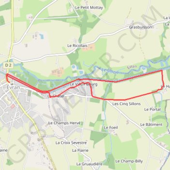 Itinéraire Chemin des Beaumanoir - Évran, distance, dénivelé, altitude, carte, profil, trace GPS