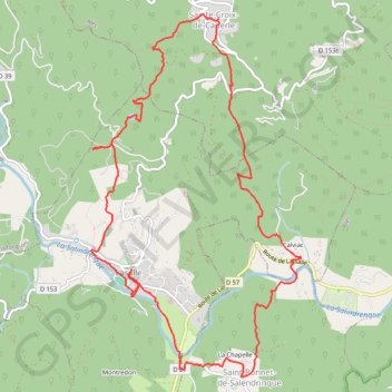 Itinéraire La Salindrenque, distance, dénivelé, altitude, carte, profil, trace GPS