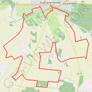 Itinéraire Circuit au fil des chemins Guémenéens - Guémené-Penfao, distance, dénivelé, altitude, carte, profil, trace GPS