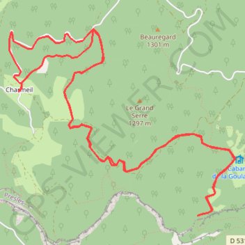 Itinéraire Le hameau de la Goulandière, distance, dénivelé, altitude, carte, profil, trace GPS