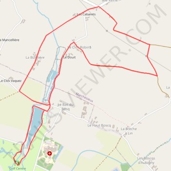 Itinéraire Parcours 6 - 5kms, distance, dénivelé, altitude, carte, profil, trace GPS