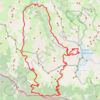 Itinéraire La Val-Thorens Mountain Bike, distance, dénivelé, altitude, carte, profil, trace GPS