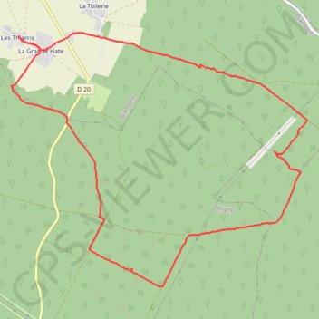 Itinéraire Rando limite Dixmont-Joigny, distance, dénivelé, altitude, carte, profil, trace GPS