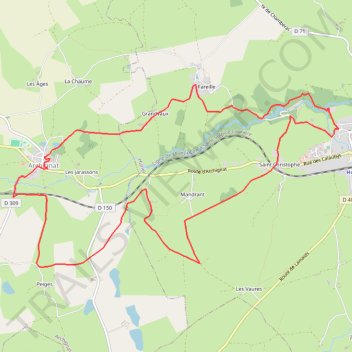 Itinéraire Archignat 14 km, distance, dénivelé, altitude, carte, profil, trace GPS