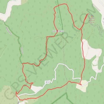 Itinéraire LE ROCHER DE CIRE, distance, dénivelé, altitude, carte, profil, trace GPS