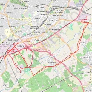 Itinéraire tournee 1, distance, dénivelé, altitude, carte, profil, trace GPS