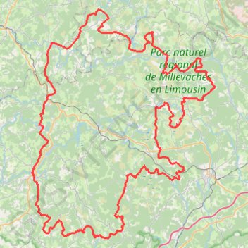 Itinéraire Le grand tour de la montagne Limousine, distance, dénivelé, altitude, carte, profil, trace GPS