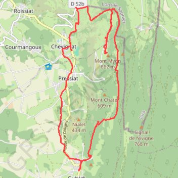 Itinéraire Le parcours des 3 collines, distance, dénivelé, altitude, carte, profil, trace GPS