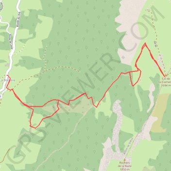 Itinéraire Bauges-Col de la Cochette-Mont Colombier-Par Bottiere, distance, dénivelé, altitude, carte, profil, trace GPS