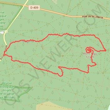 Itinéraire Rando Nordique Mont-Aigu, distance, dénivelé, altitude, carte, profil, trace GPS