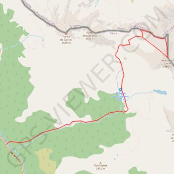 Itinéraire Pic d'Arriouère par Trigoniero, distance, dénivelé, altitude, carte, profil, trace GPS