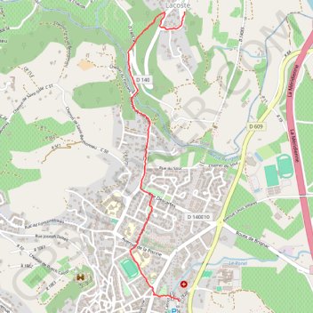Itinéraire Randonnée à Lacoste, distance, dénivelé, altitude, carte, profil, trace GPS