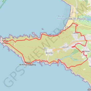 Itinéraire Pointe du Raz, distance, dénivelé, altitude, carte, profil, trace GPS