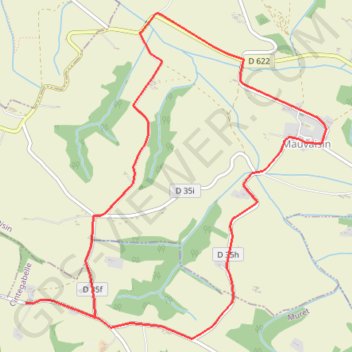 Itinéraire Boucle Cussou sans passer par la route de Nailloux, distance, dénivelé, altitude, carte, profil, trace GPS