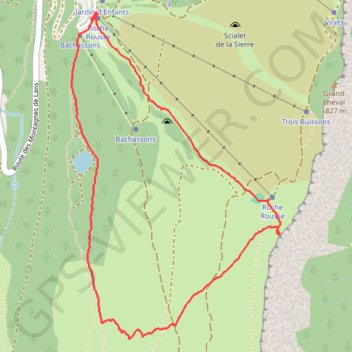 Itinéraire Grand Cheval, distance, dénivelé, altitude, carte, profil, trace GPS