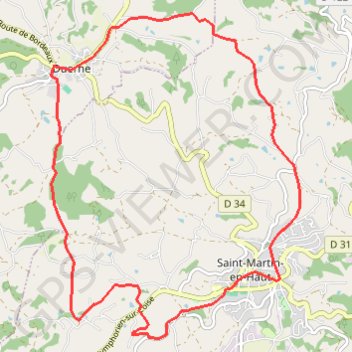 Itinéraire La Pierre de Samson, distance, dénivelé, altitude, carte, profil, trace GPS