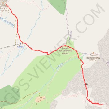 Itinéraire Le refuge de la Pointe-Percée, distance, dénivelé, altitude, carte, profil, trace GPS