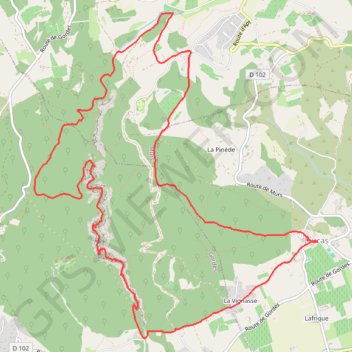Itinéraire Les Gorges de Véroncles par Joucas, distance, dénivelé, altitude, carte, profil, trace GPS