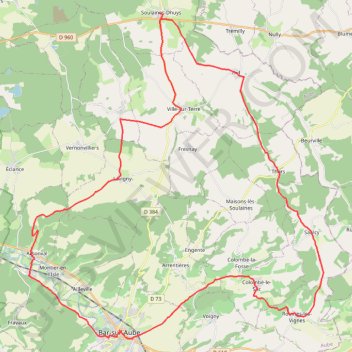 Itinéraire Des coteaux du Champagne aux sources de la Dhuys, distance, dénivelé, altitude, carte, profil, trace GPS
