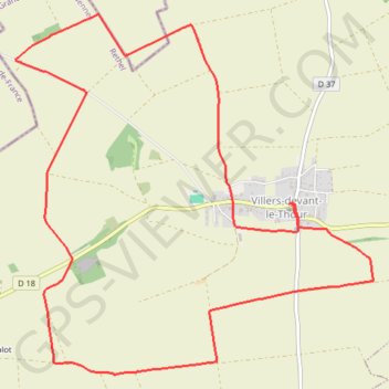 Itinéraire À travers champs, distance, dénivelé, altitude, carte, profil, trace GPS