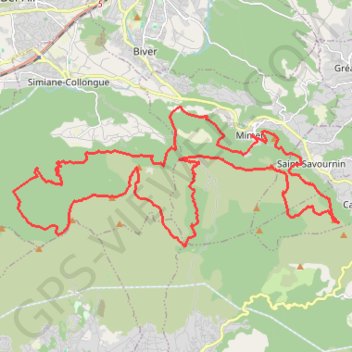 Itinéraire Trail Mimet, distance, dénivelé, altitude, carte, profil, trace GPS