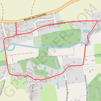 Itinéraire Circuit découverte de Courteuil, distance, dénivelé, altitude, carte, profil, trace GPS