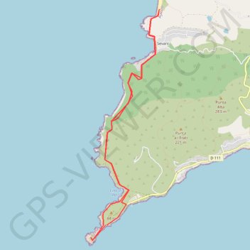 Itinéraire Les iles Sanguinaires, distance, dénivelé, altitude, carte, profil, trace GPS
