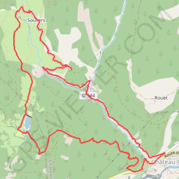 Itinéraire Lac de roue, distance, dénivelé, altitude, carte, profil, trace GPS