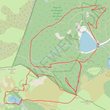 Itinéraire Des 3 lacs Alsace, distance, dénivelé, altitude, carte, profil, trace GPS