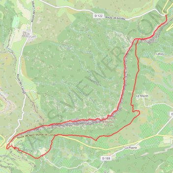 Itinéraire Hortus v2, distance, dénivelé, altitude, carte, profil, trace GPS
