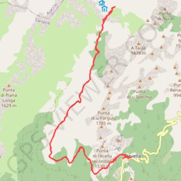 Itinéraire Bavella-Asinao, distance, dénivelé, altitude, carte, profil, trace GPS