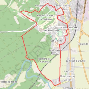 Itinéraire Promenade Briennoise, distance, dénivelé, altitude, carte, profil, trace GPS